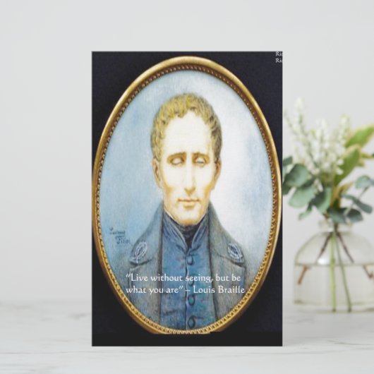 Louis Braille Famous Quote (Standing Front)