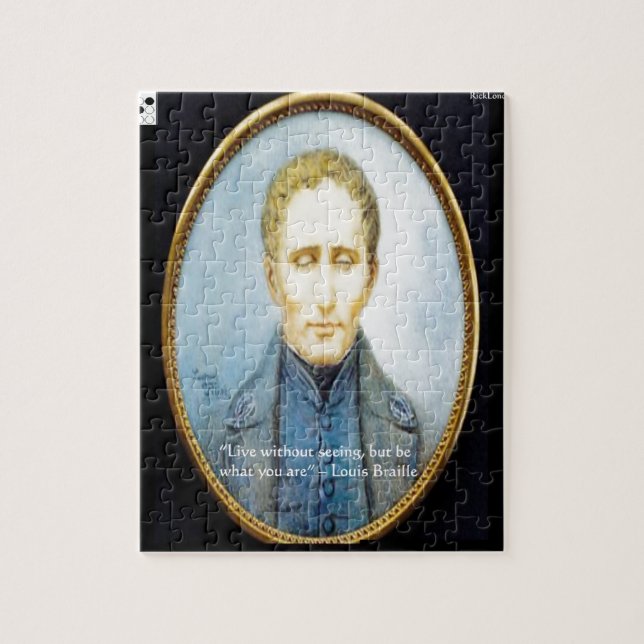Louis Braille Famous Quote Jigsaw Puzzle (Vertical)
