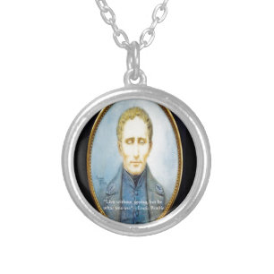 Louis Braille Famous Quote Silver Plated Necklace