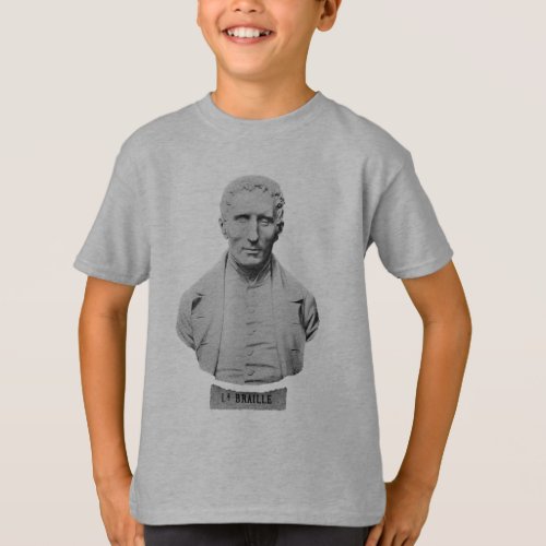 Louis Braille Portrait Bust T_Shirt