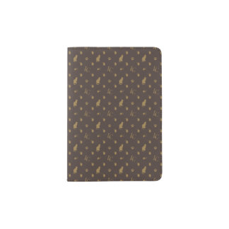 Louis Cat Fluff Luxury Cat Print Passport Holder