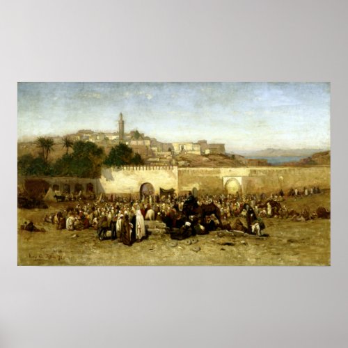 Louis Comfort Tiffany Market Day Outside the Walls Poster