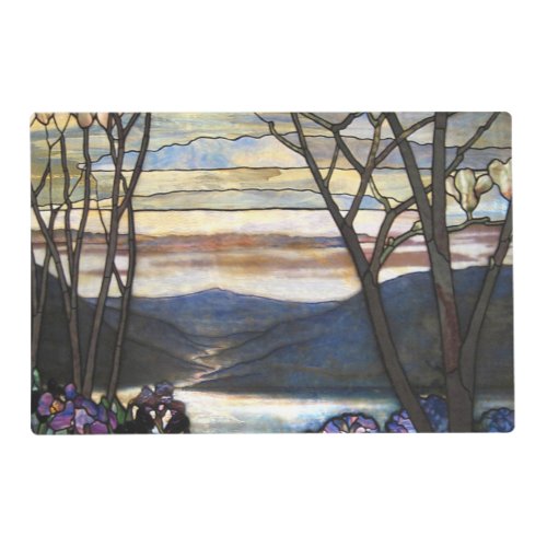 Louis Comfort Tiffany _ Stained Glass 4 Magnolias Placemat