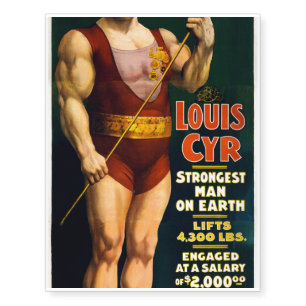 Louis Cyr, Strongest Man on Earth Temporary Tattoos