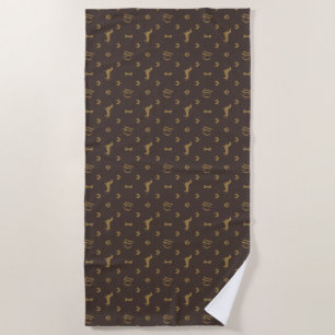 Louis Dachshund Luxury Dog Attire Beach Towel