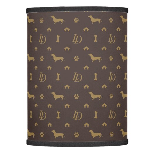 Louis Dachshund Luxury Dog Attire Lamp Shade (Front)