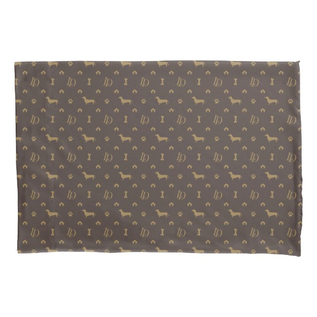 Louis Dachshund Luxury Dog Attire Pillow Case (Front)