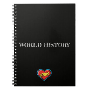 Louis Heart Black Notebook