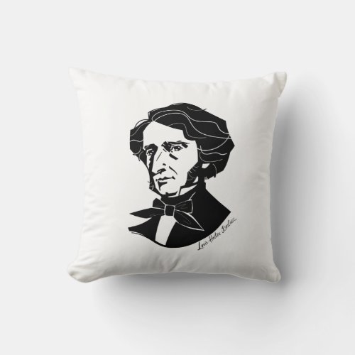 Louis_Hector Berlioz Throw Pillow