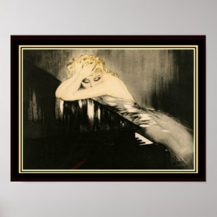 Louis Icart " Blond at Piano" Poster