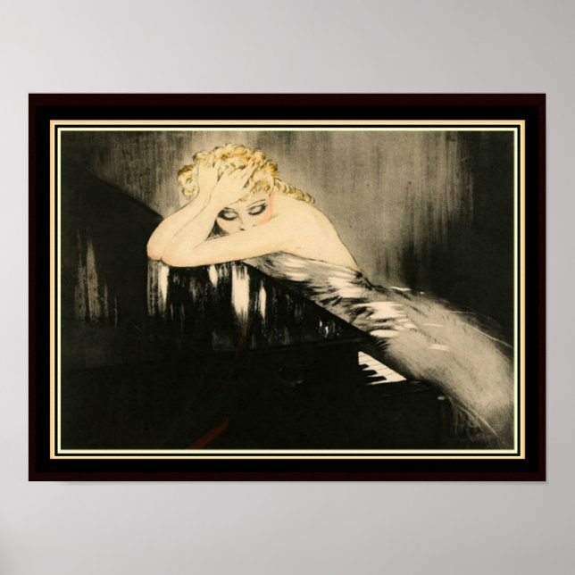 Louis Icart " Blond at Piano"  Poster (Front)