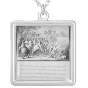 Louis II de Bourbon  Prince of Conde with Silver Plated Necklace