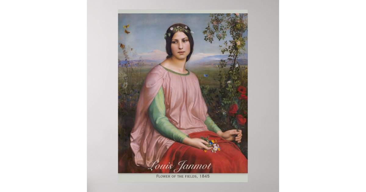 Louis Janmot Flower Of The Fields Cc0913 Large Poster Zazzle Com