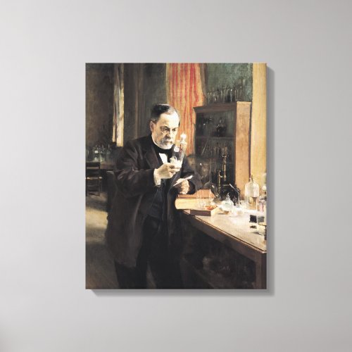 Louis Pasteur  in his Laboratory 1885 Canvas Print