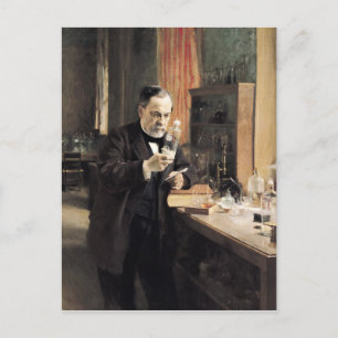 Louis Pasteur in his Laboratory, 1885 Postcard