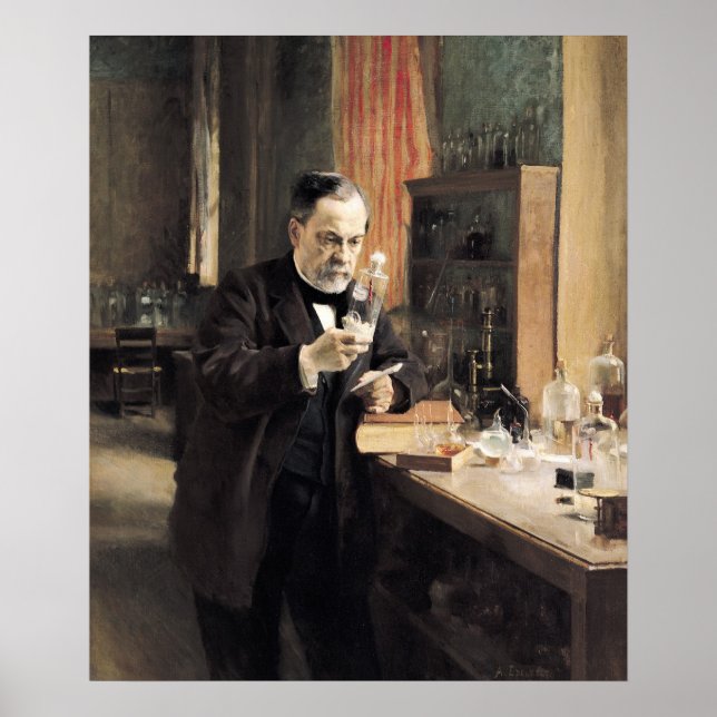Louis Pasteur in his Laboratory, 1885 Poster (Front)