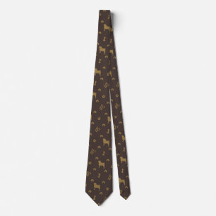 Louis Pug Face Luxury Dog Pattern Neck Tie