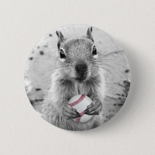 Louis Rally Squirrel - baseball Button