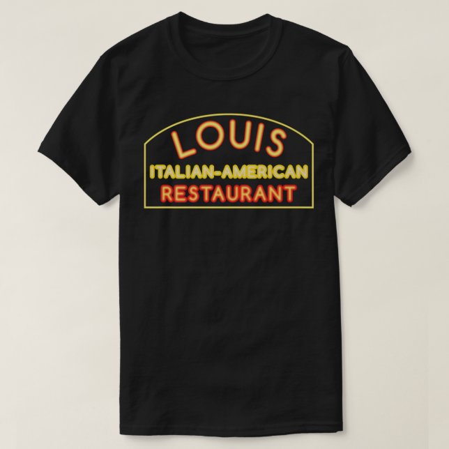 Louis Restaurant Italian American Bronx NY Godfath T-Shirt (Design Front)