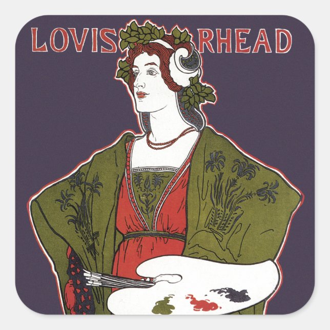 Louis Rhead ~ Salon des Cent Square Sticker (Front)