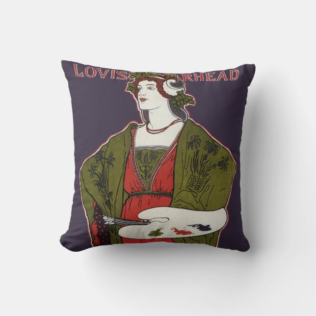 Louis Rhead ~ Salon des Cent Throw Pillow (Front)