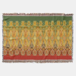 Louis Sullivan Stencil Truss Frieze Pattern Throw Blanket