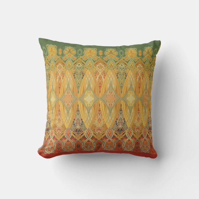 Louis Sullivan Truss Frieze Stencil Throw Pillow (Front)