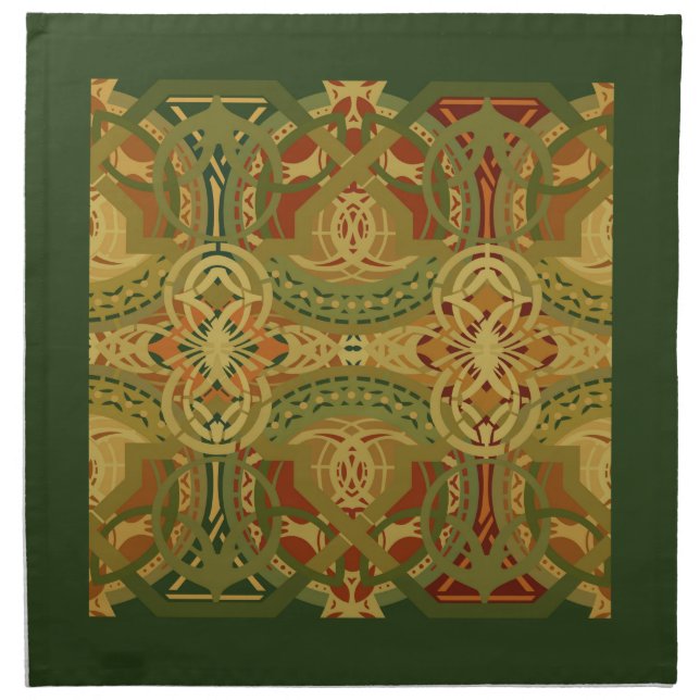 Louis Sullivan Upper Beam Stencil Pattern Cloth Napkin (Front)