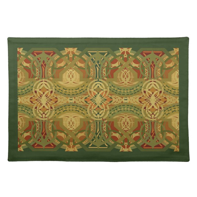 Louis Sullivan Upper Beam Stencil Pattern Placemat (Front)