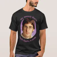 RETRO LOUIS THEROUX My Money Dont Jiggle Jiggle Folds Shirt 