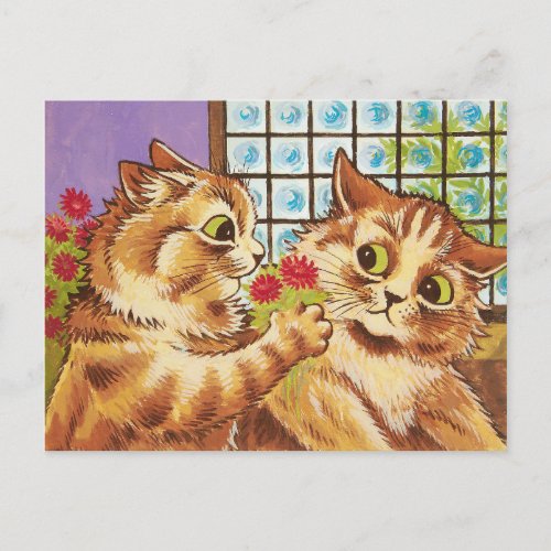 Louis Wain A romantic gesture CC1077 Valentine Postcard