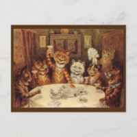 LOUIS WAIN CAT CATS POSTCARD, 'CELEBRATION' POSTCA