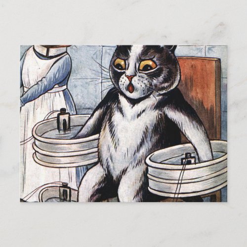 Louis Wain _ Cat Dressed As A Nurse Postcard