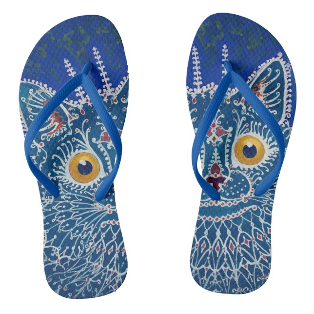 Louis Wain Cat Flip Flops (Footbed)
