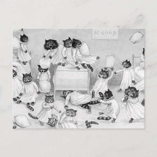 Louis Wain Cat Humor Postcard (Front)