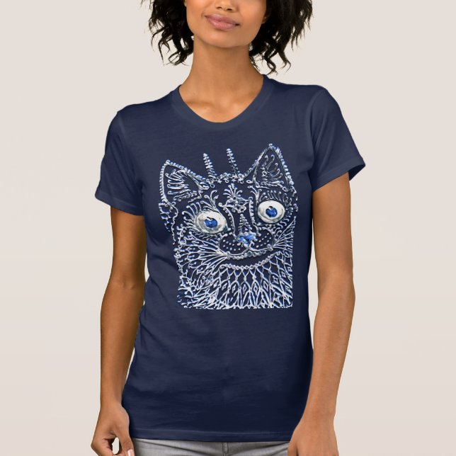 Louis Wain Cat in silver T-Shirt (Front)