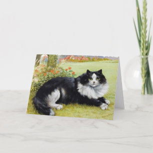 Louis Wain Cat Notecard, Vintage Cat Card