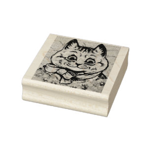LOUIS WAIN CAT RUBBER STAMP