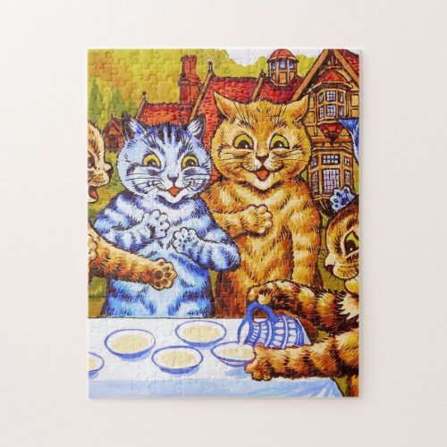 Louis Wain Cat Tea Party Jigsaw Puzzle