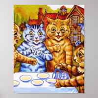 Louis Wain Cat Tea Party