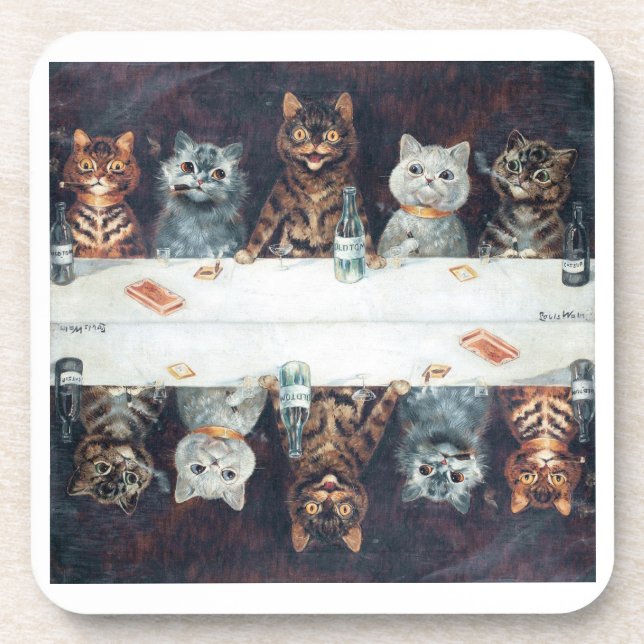 Louis Wain cats  Beverage Coaster (Front)