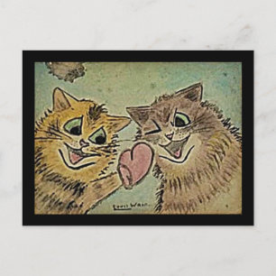 Louis Wain, Cats in Love, Holiday Postcard