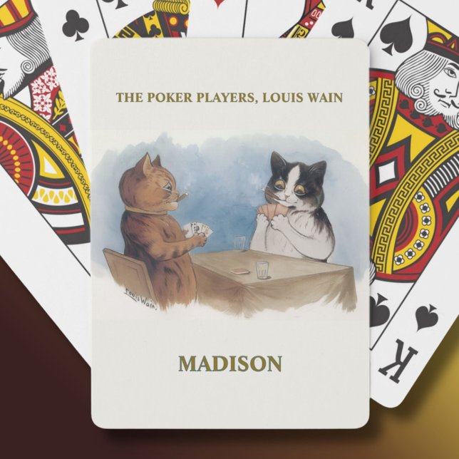 Louis Wain Cats The Poker Players Personalized Cards (Creator Uploaded)