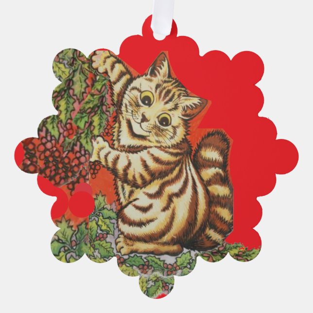 Louis Wain Christmas Cats  Ornament Card (Front)