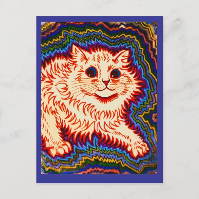 Louis Wain, Electric Cat,  Holiday Postcard (Front)