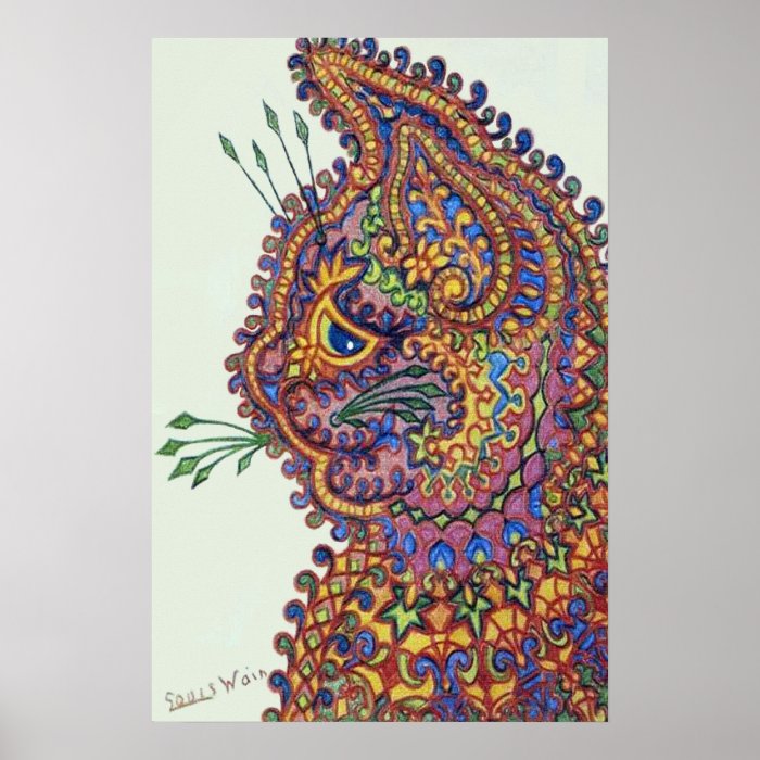 Louis Wain Fantasy Wallpaper Cat Posters