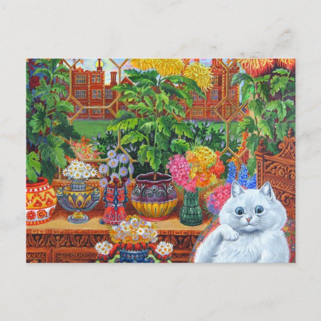 Louis Wain Flower Lovers Cat Postcard (Front)