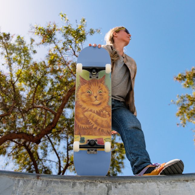 LOUIS WAIN GINGER CAT ART Skateboard deck (Outdoor 1)