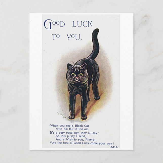 Louis Wain, Good Luck Cat,  Postcard (Front)