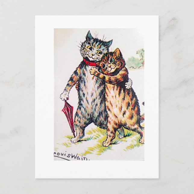 Louis Wain, Lovely Cat Couple, Art     Postcard (Front)